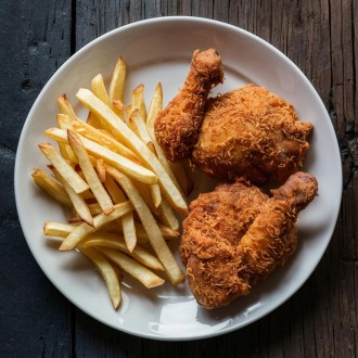 감자반 후라이드반 치킨